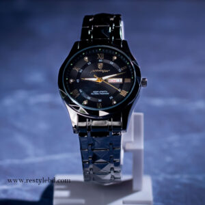 POEDAGAR Luxury Man watch Waterproof Black Black (RBB-57)