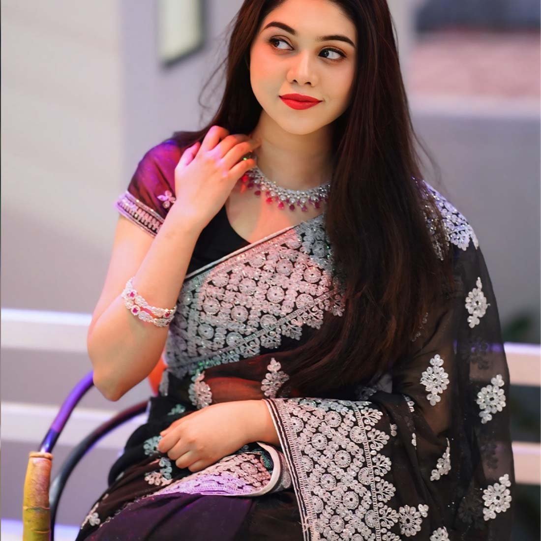 Gorgeous Black color Banarashi Premium saree (RBB-20) - Image 2