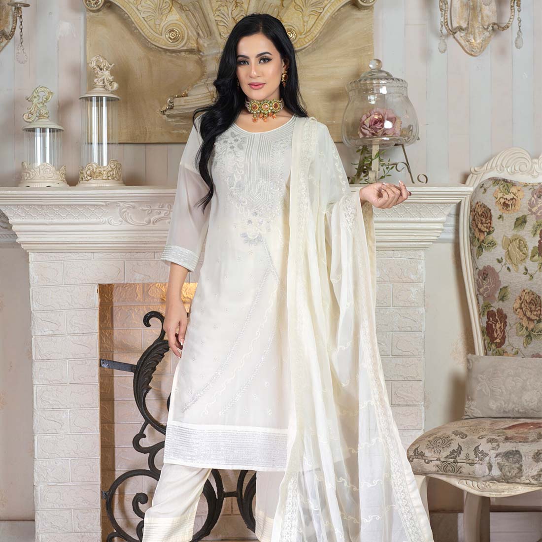 Women’s Gorgeous & Fashionable kameez Three Piece